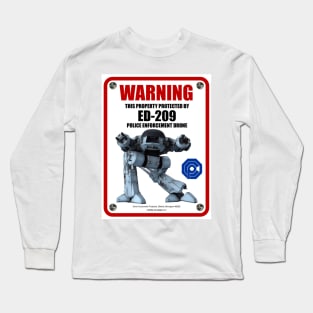 ED-209 Enforcement Drone Sign Long Sleeve T-Shirt